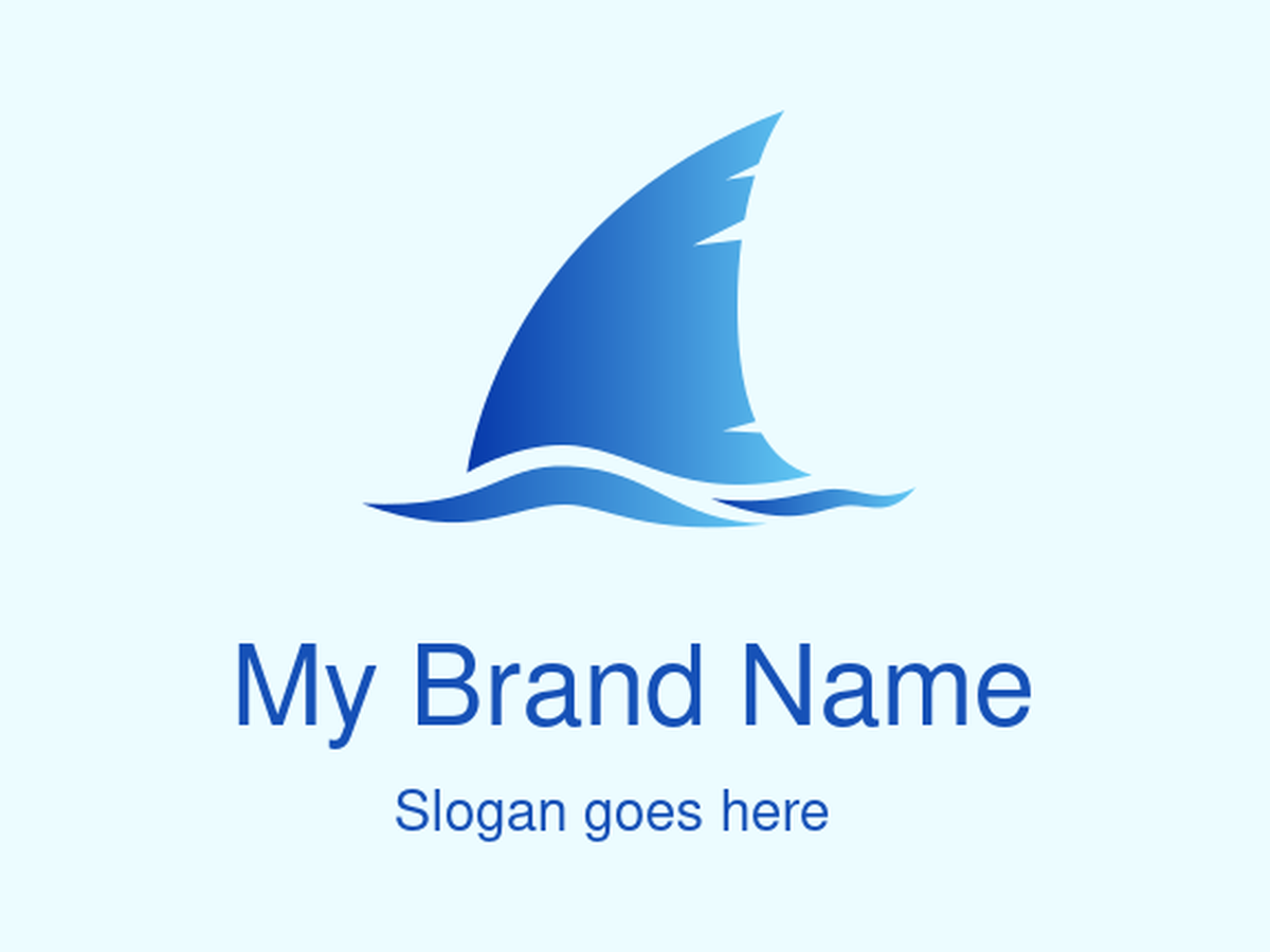 Shark dorsal fin Logo Design